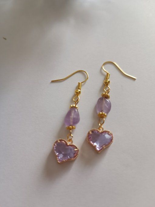 Boucles d'oreilles lilas